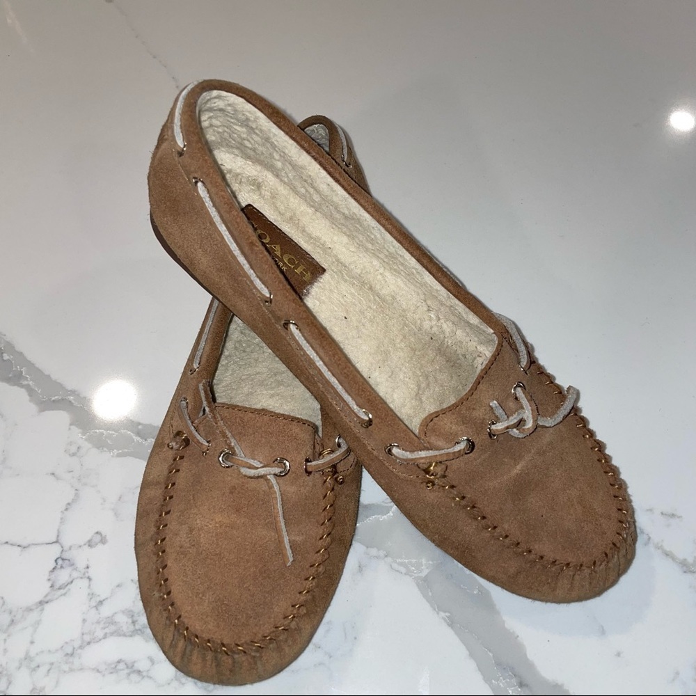 Coach fur lined loafers